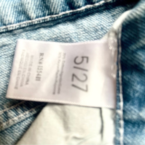 Society Black and Blue Flare Jeans with Artistic Butterfly Design. Boho - Picture 6 of 7